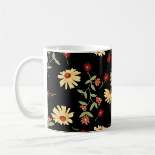 Solblommor från hösten: Red-Orange Harmony. Kaffemugg