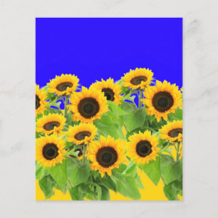 Solblommor - Frihet Ukraina, fred, Ukraina Flagga Flygblad