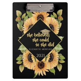 Solblommor Glitter Student Cap