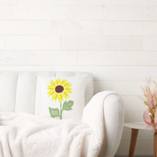 Solblommor grafik kudde