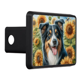 Solblommor Gräns Collie Hund älskare Lastbil Dragkroksskydd