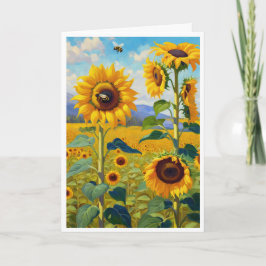 Solblommor Grattis på födelsedagen Lägg till Hälsn Kort