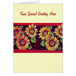 Solblommor Hälsningskort