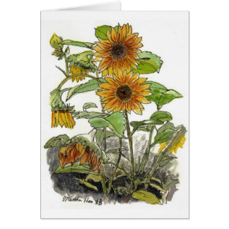 Solblommor Hälsningskort