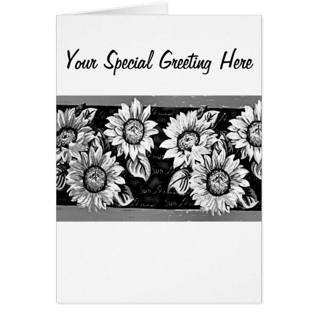 Solblommor Hälsningskort (Framsidan)