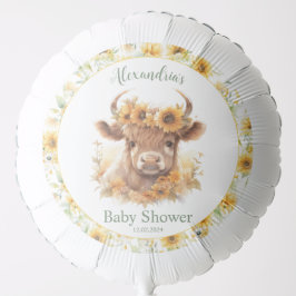 Solblommor Höland Kow Baby Shower Balloon