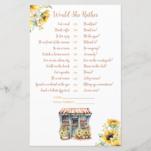 Solblommor hon är borta från marknaden, skulle hon