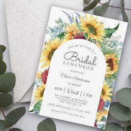 Solblommor Hösten Blommigt Möhippa Luncheon Inbjudningar