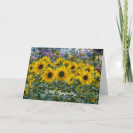 Solblommor i ett Garden Art Sympathy Card Kort