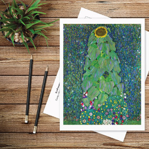 Solblommor i Garden Gustav Klimt Vykort