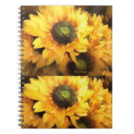 Solblommor i Glorious Färg Anteckningsbok