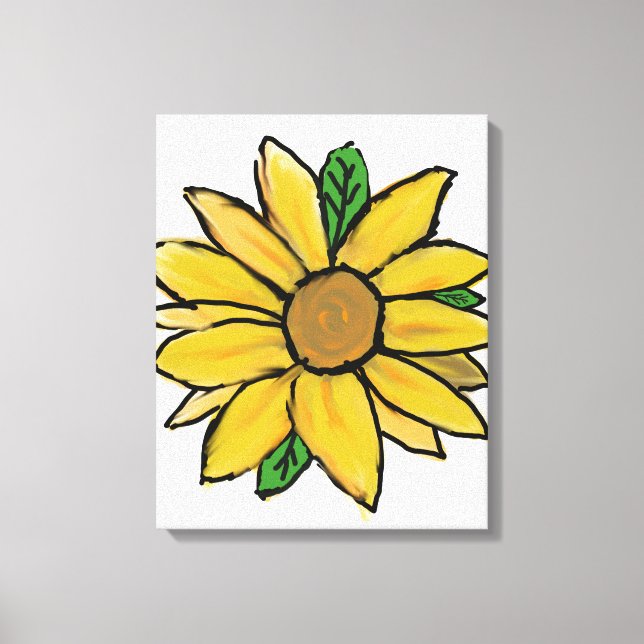 Solblommor i Gult Canvastryck (Framsida)