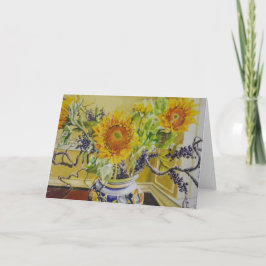 Solblommor i italienska Vas Kort