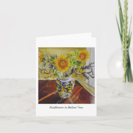 Solblommor i italienska Vas-notecard Kort
