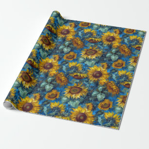Solblommor i oljor presentpapper