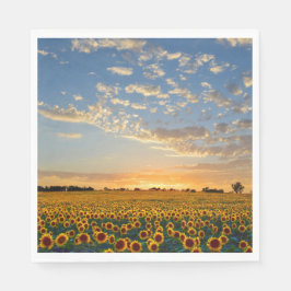 Solblommor i Sunset Pappersservett