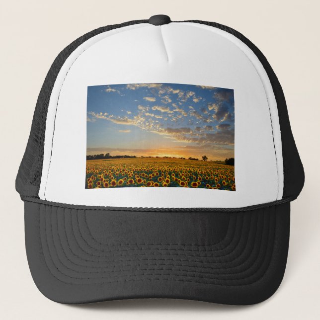 Solblommor i Sunset Truckerkeps (Framsida)