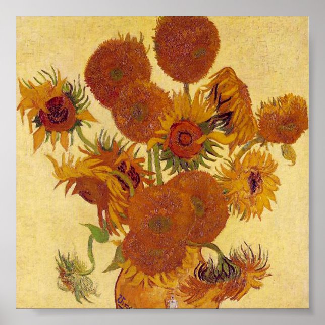 Solblommor i Vas (F454) Van Gogh Fine Art Poster (Framsidan)