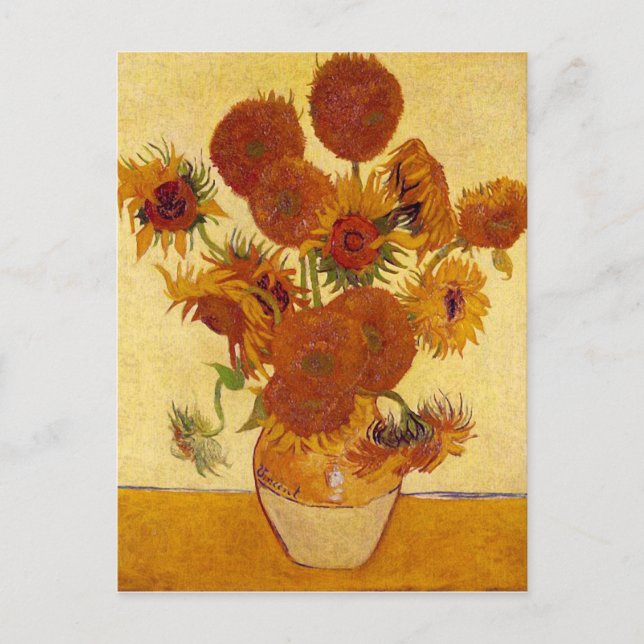 Solblommor i Vas (F454) Van Gogh Fine Art Vykort (Framsida)