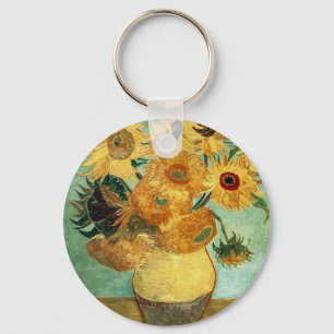 Solblommor i Vas (F455) Van Gogh Fine Art Nyckelring