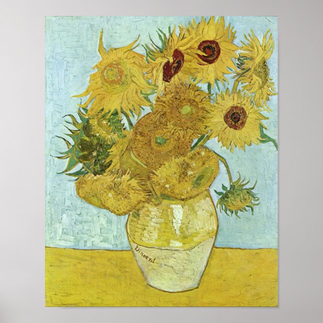 Solblommor i Vas (F456) Van Gogh Fine Art Poster (Framsidan)
