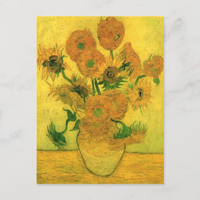 Solblommor i Vas (F457) Van Gogh Fine Art Vykort (Framsida)