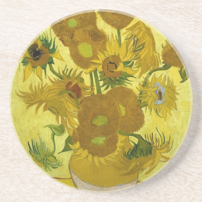 Solblommor i Vas (F458) Van Gogh Fine Art Underlägg (Framsidan)
