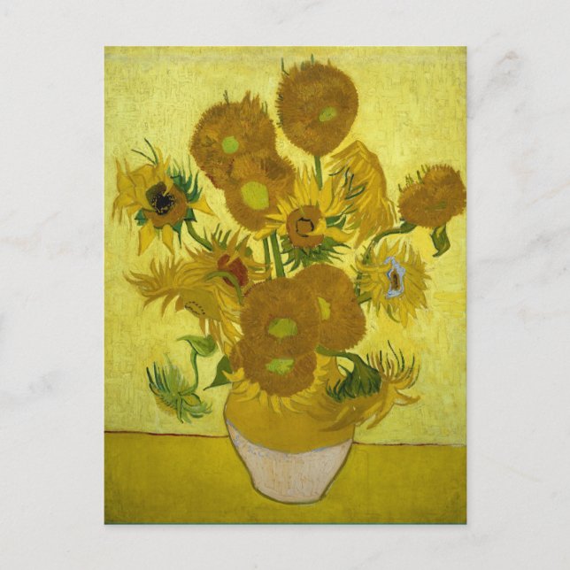Solblommor i Vas (F458) Van Gogh Fine Art Vykort (Framsida)