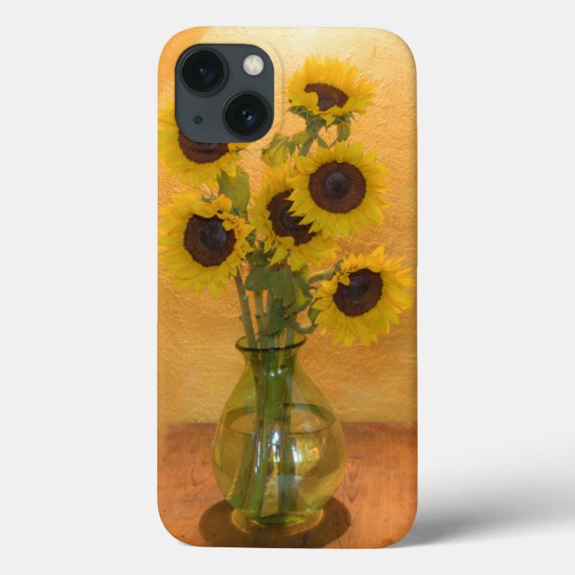 Solblommor i vas på bord 2 (Baksida)