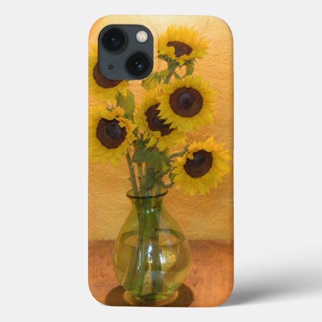 Solblommor i vas på bord 2 (Baksida)