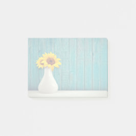 Solblommor i vas post-it block