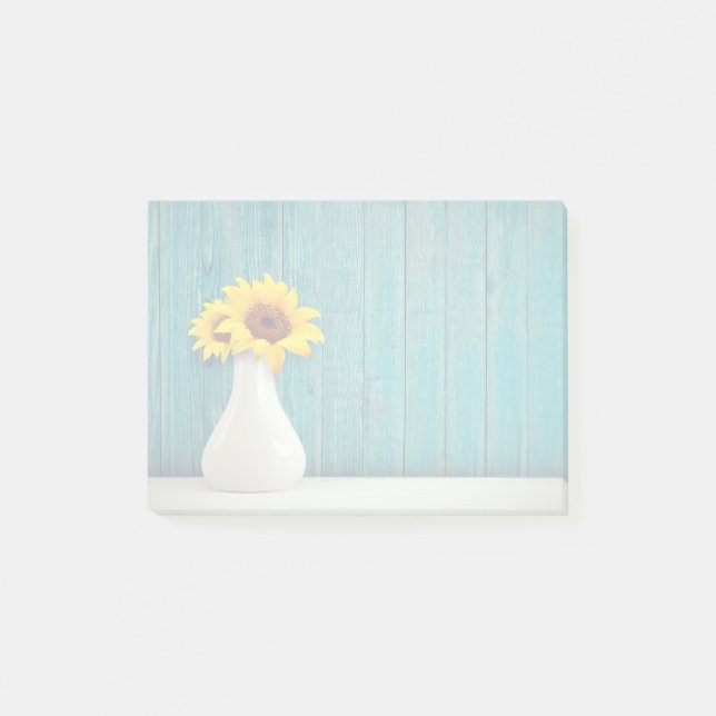 Solblommor i vas post-it block (Framsida)