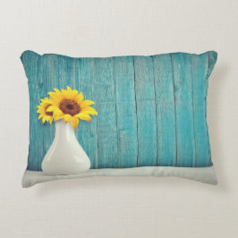 Solblommor i vas prydnadskudde