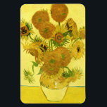 Solblommor i Vas Van Gogh Fine Art Magnet<br><div class="desc">Fortfarande Life: Vas med femton solblommor, Vincent van Gogh, Arles, augusti 1888. Vas med tolv solrosor är den fjärde versionen av den andra solrosserien av Vincent van Gogh, som målades i Arles under augusti 1888. Olja på arbetsyta, 93 x 73 cm. National Gallery, London. F 454, JH 1562 Vincent Willem...</div>