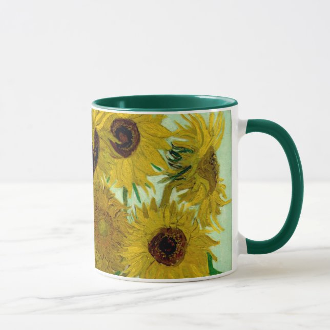 Solblommor i Vas Van Gogh Fine Art Mugg (Höger)
