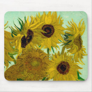 Solblommor i Vas Van Gogh Fine Art Musmatta
