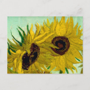 Solblommor i Vas Van Gogh Fine Art Vykort