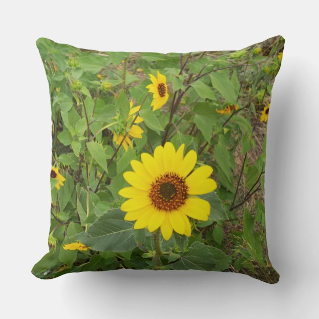 Solblommor i Vinden, Big Throw Cushion. Kudde (Framsida)