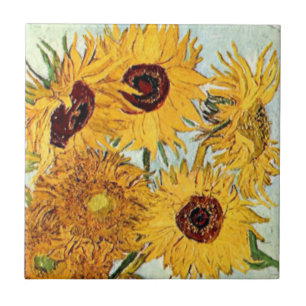 Solblommor Impression Kakelplatta