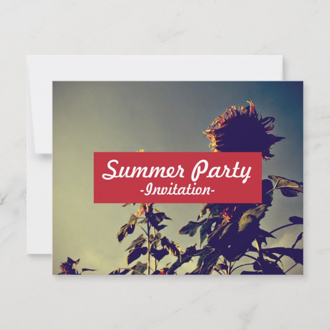 Solblommor Inbjudningar (Framsida)