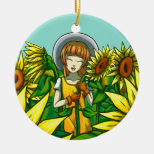 Solblommor Julgransprydnad Keramik