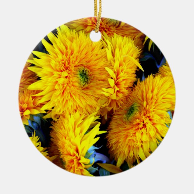 Solblommor Julgransprydnad Keramik (Framsidan)