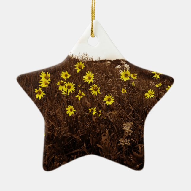 Solblommor Julgransprydnad Keramik (Framsidan)