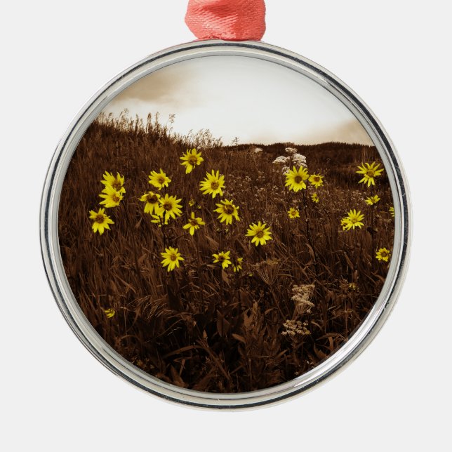 Solblommor Julgransprydnad Metall (Framsidan)