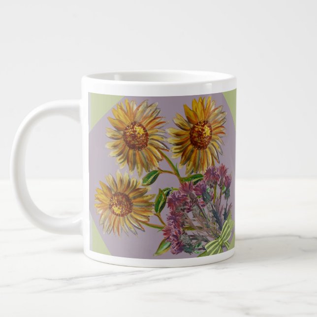 Solblommor Jumbo Mugg (Vänster)
