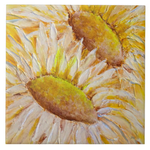 Solblommor Kakelplatta