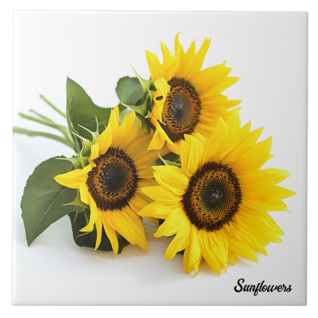 Solblommor Kakelplatta (Framsidan)