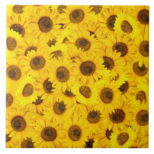 Solblommor Kakelplatta (Framsidan)