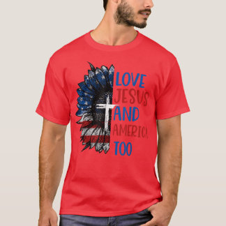 Solblommor Kärlek Jesus och Amerika fram till den  T Shirt