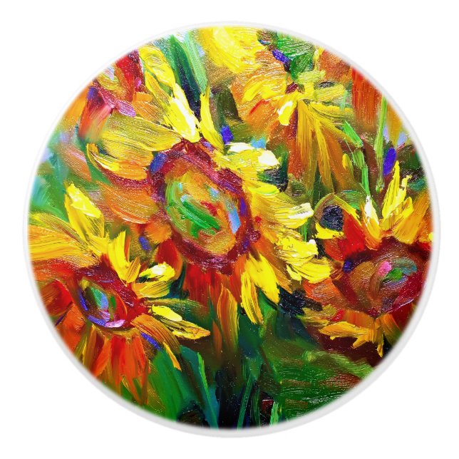 Solblommor, keramiska facklingskabb knopp (Framsidan)